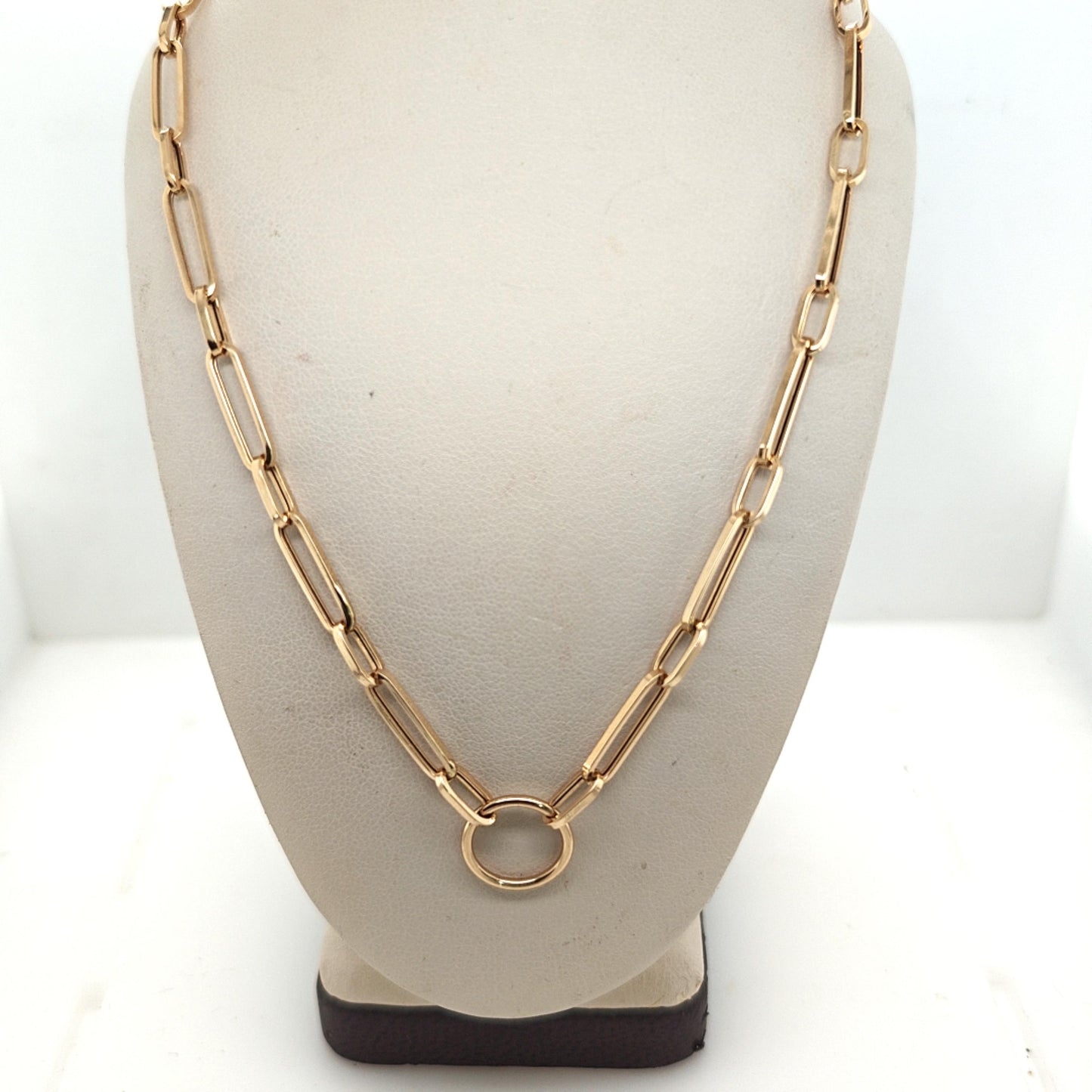 PAPERCLIP NECKLACE YELLOW GOLD