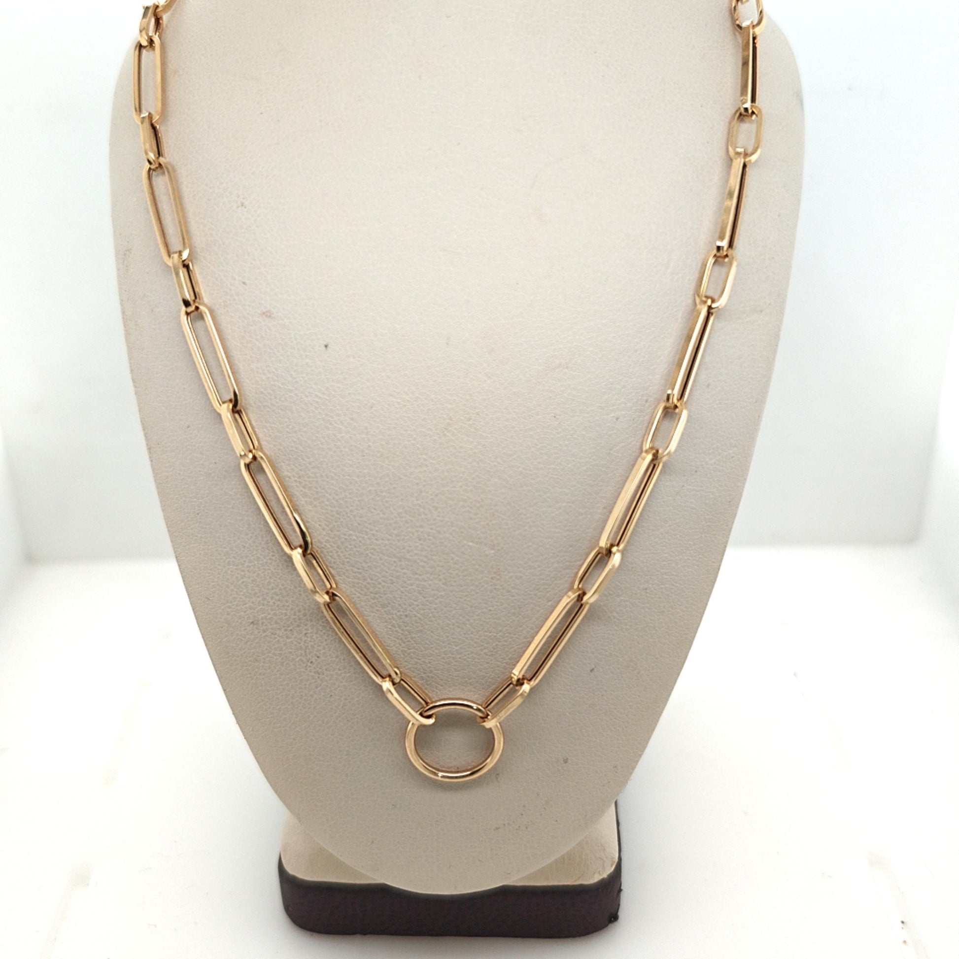 PAPERCLIP NECKLACE YELLOW GOLD