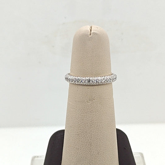 DIAMOND HALF ETERNITY BAND RING 0.37CTW WHITE GOLD