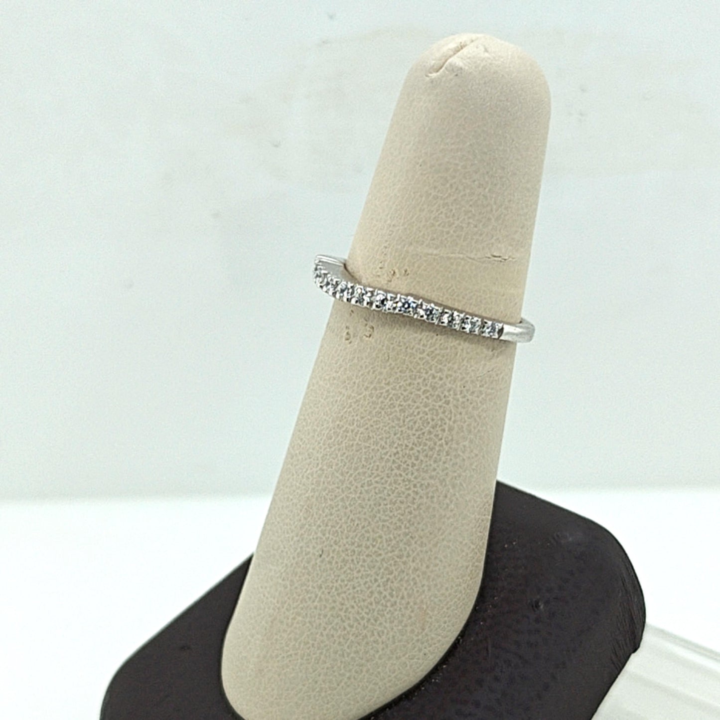 DIAMOND CURVED BAND RING 0.55CTW WHITE GOLD