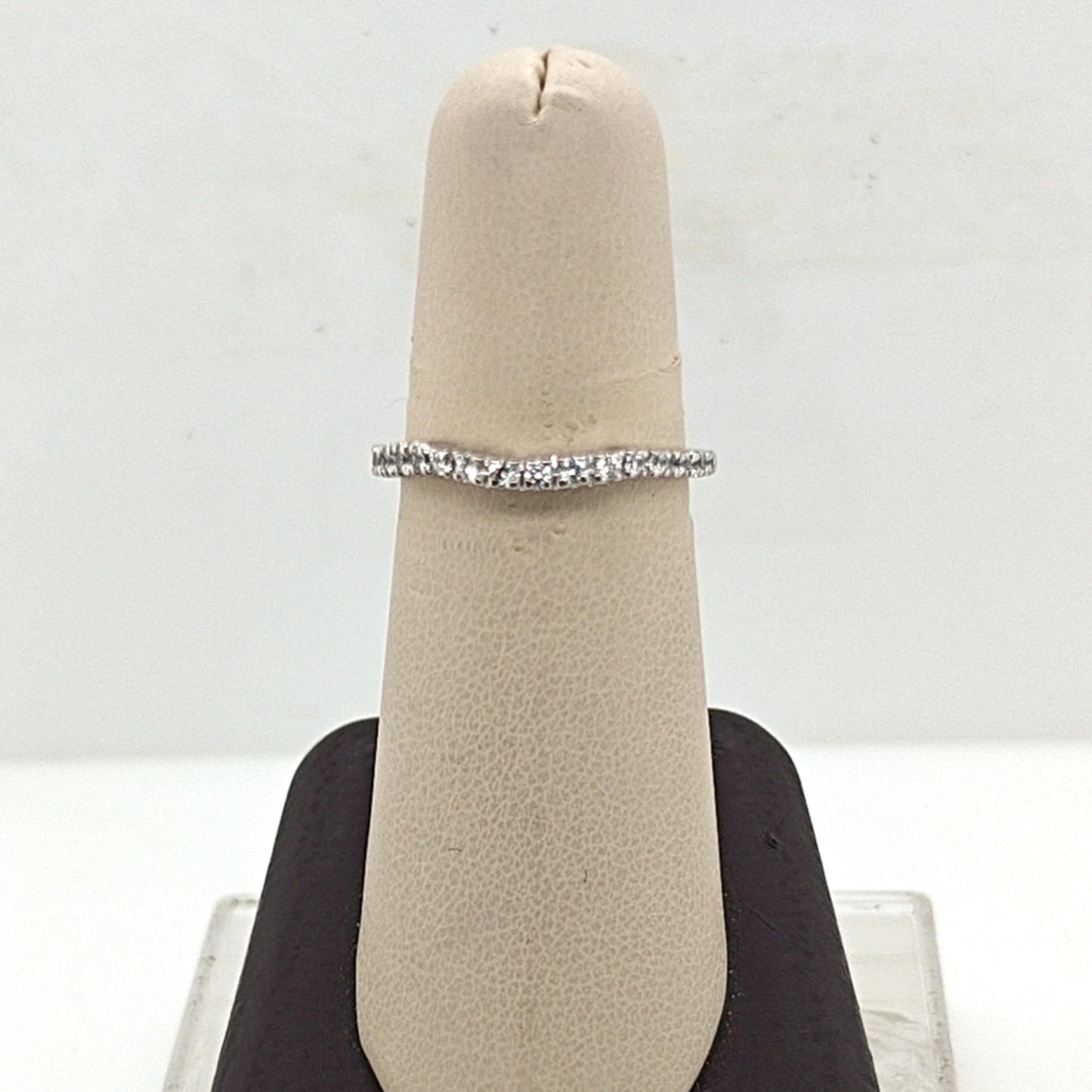 DIAMOND CURVED BAND RING 0.55CTW WHITE GOLD