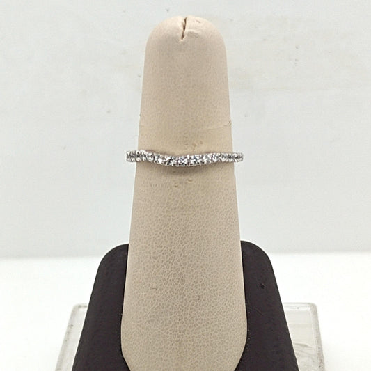 DIAMOND CURVED BAND RING 0.55CTW WHITE GOLD