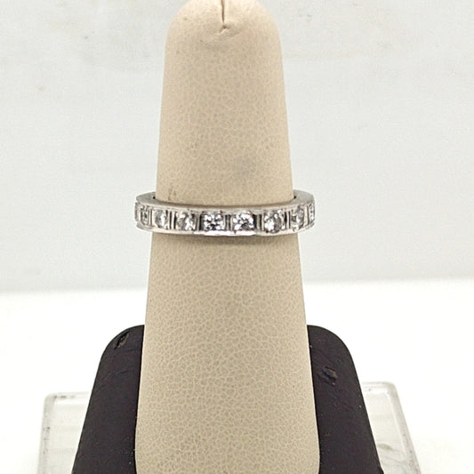DIAMOND BAR-SET ETERNITY BAND 1.2CTW WHITE GOLD