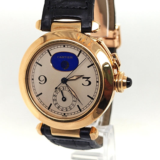 CARTIER PASHA MOON PHASE 30001 DEPLOYMENT BUCKLE YELLOW GOLD