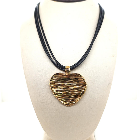 ROBERTO COIN FLEXIBLE HEART PENDANT YELLOW GOLD