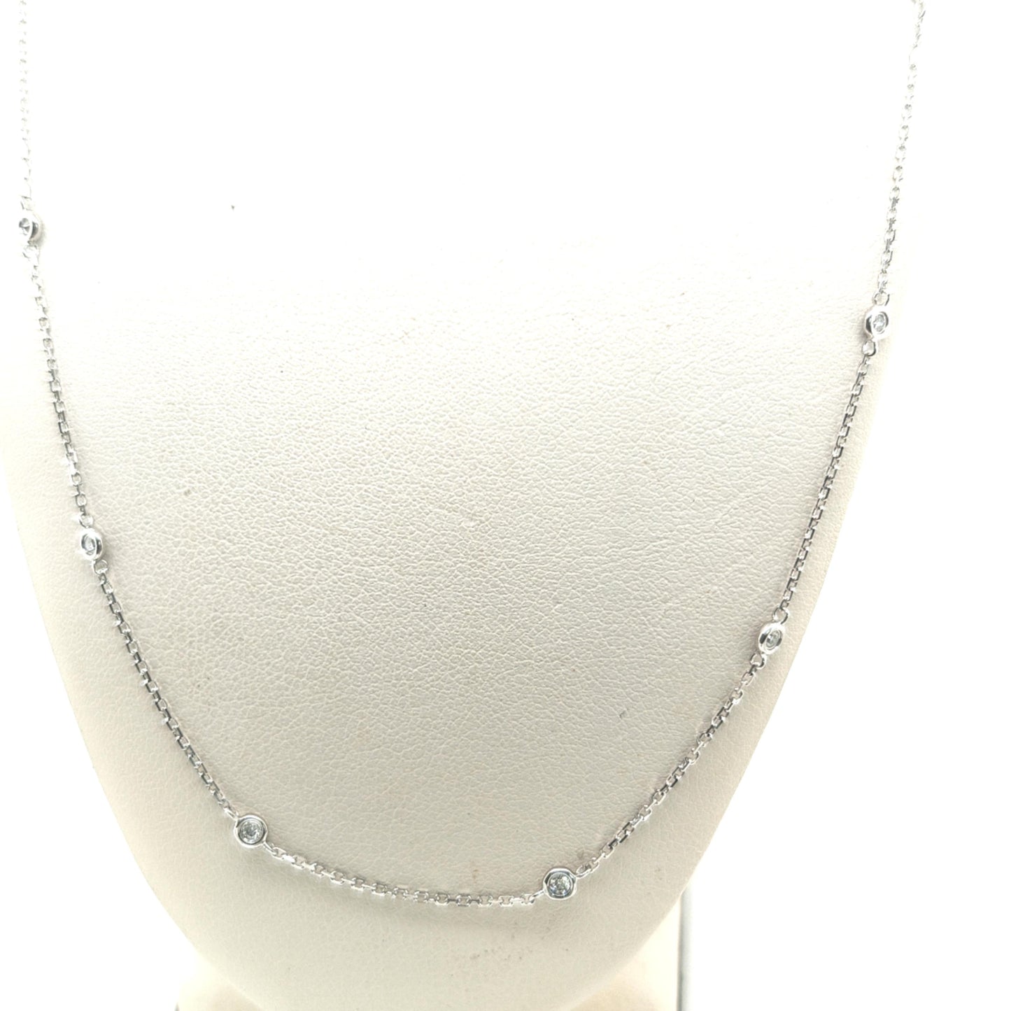 DIAMOND BY THE YARD CHAIN NECKLACE 0.25CTW WHITE GOLD