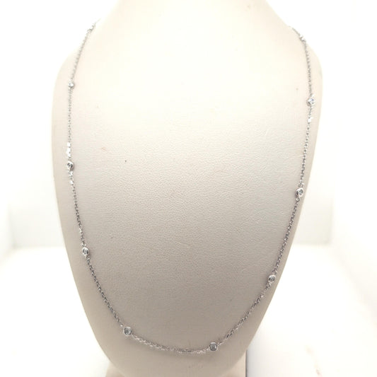 DIAMOND BY THE YARD CHAIN NECKLACE 0.25CTW WHITE GOLD