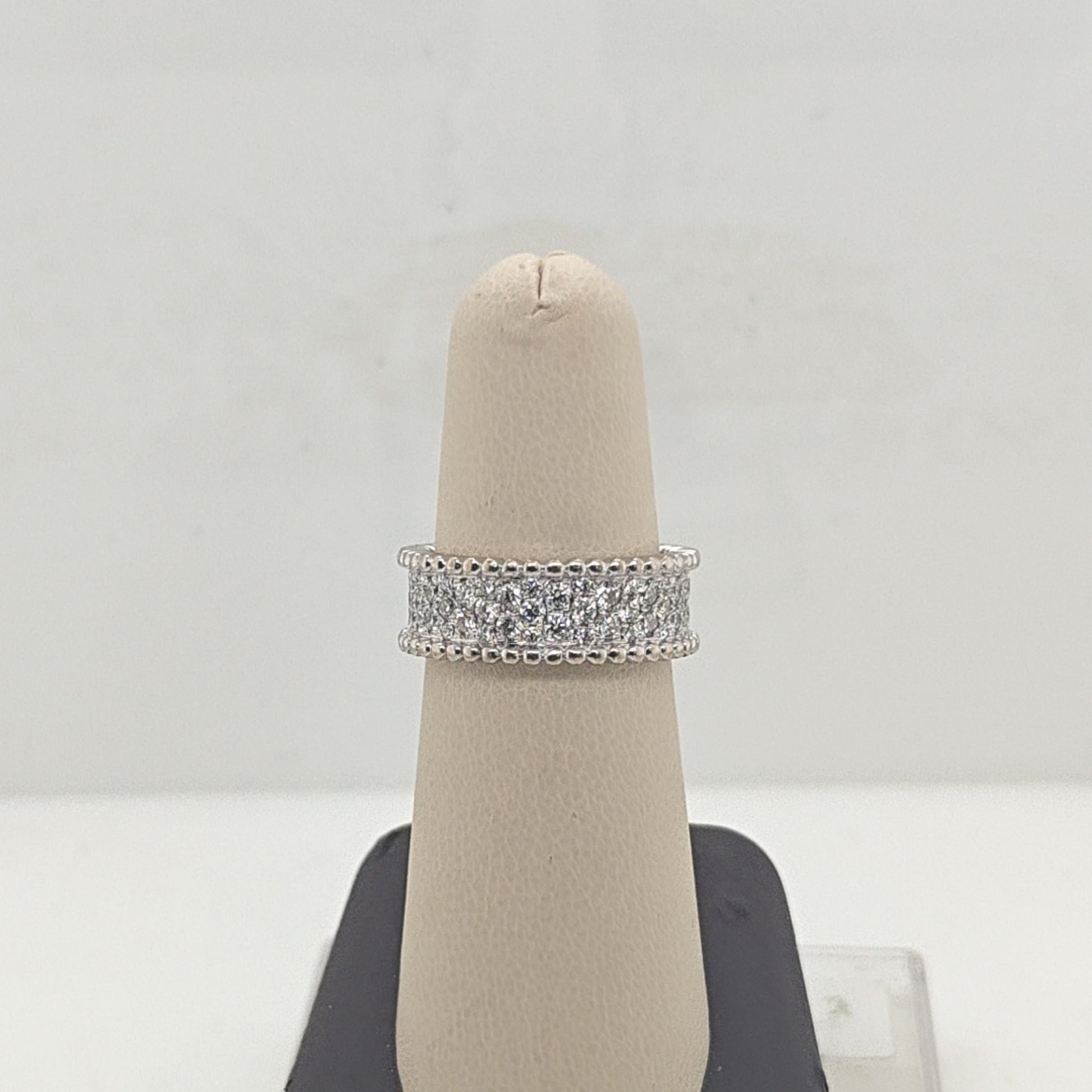 DIAMOND PAVE BAND RING 1.35CTW WHITE GOLD