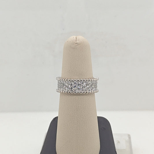 DIAMOND PAVE BAND RING 1.35CTW WHITE GOLD