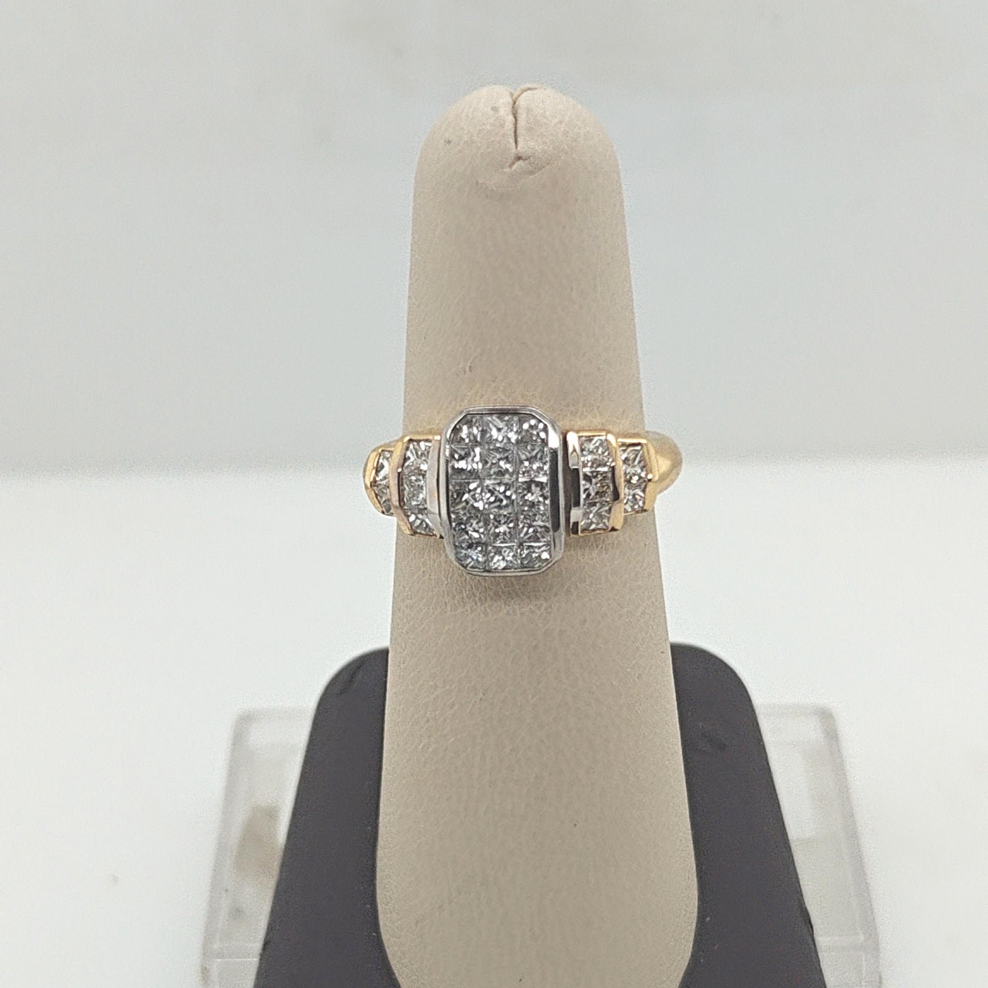 DIAMOND INVISIBLE SET RING 2.05CTW YELLOW GOLD