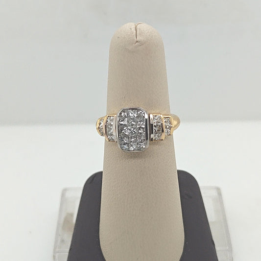 DIAMOND INVISIBLE SET RING 2.05CTW YELLOW GOLD