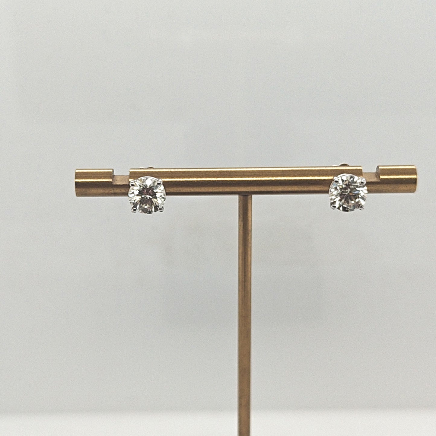 DIAMOND STUD EARRINGS 14KT 2.11CTW WHITE GOLD