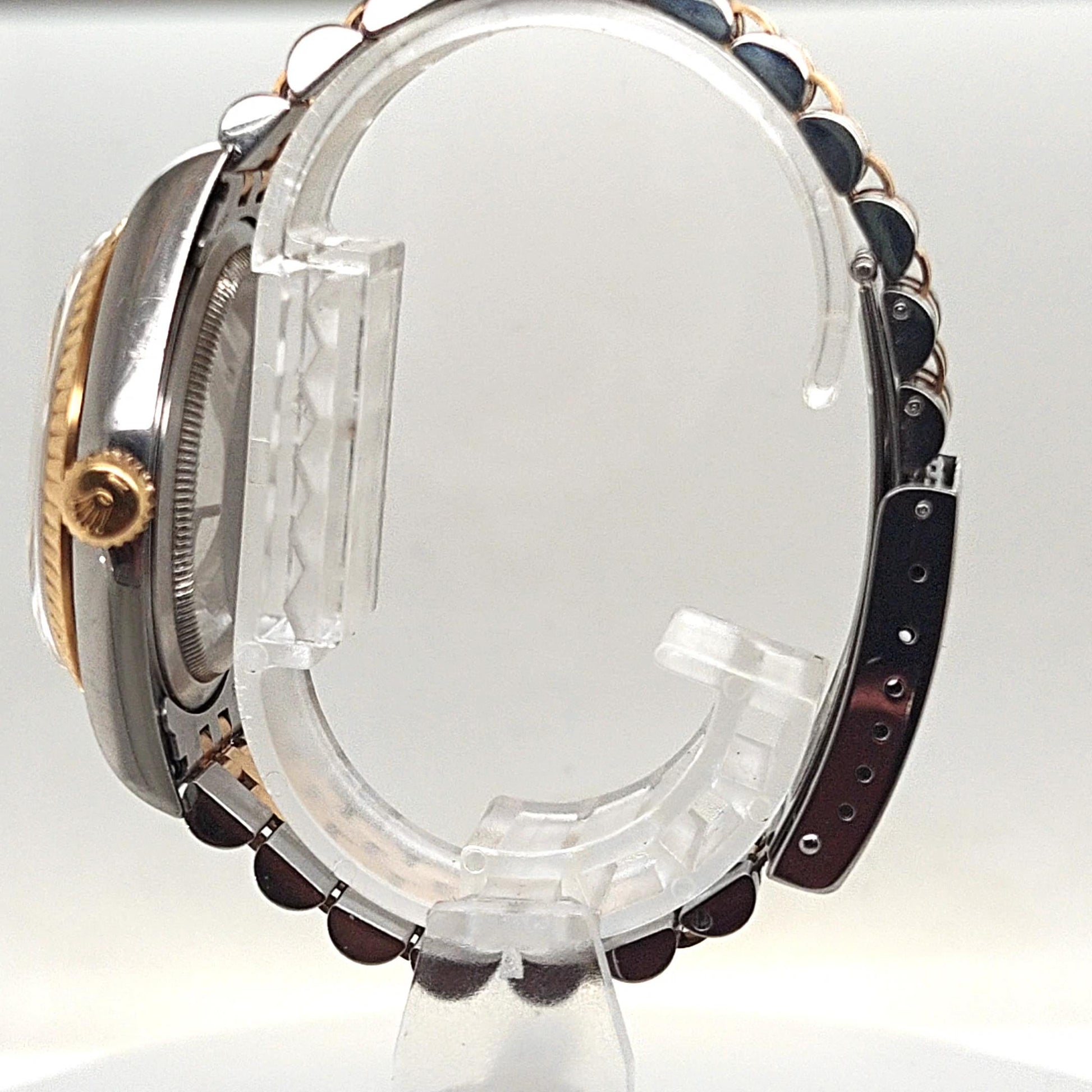 ROLEX DATEJUST WHITE JUBILEE ANNIVERSARY DIAL FLUTED BEZEL TWO TONE