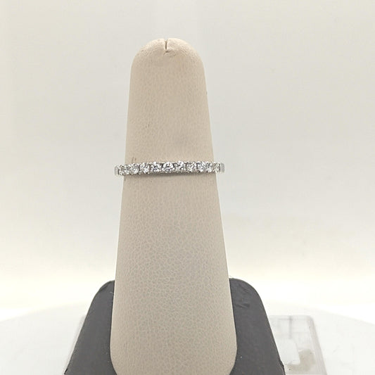 DIAMOND HALF ETERNITY BAND RING 0.45CTW WHITE GOLD