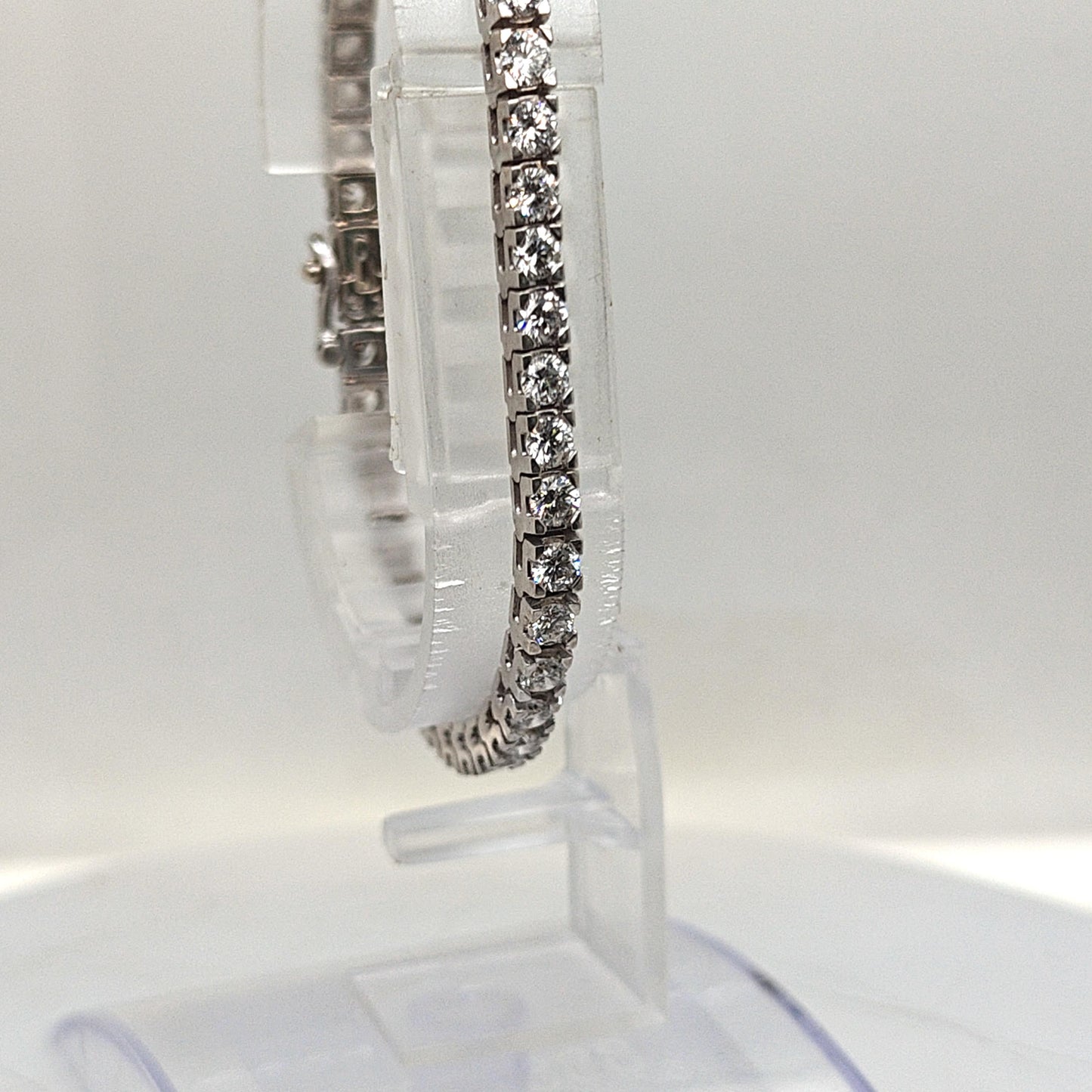 DIAMOND TENNIS BRACELET 6.44CTW WHITE GOLD