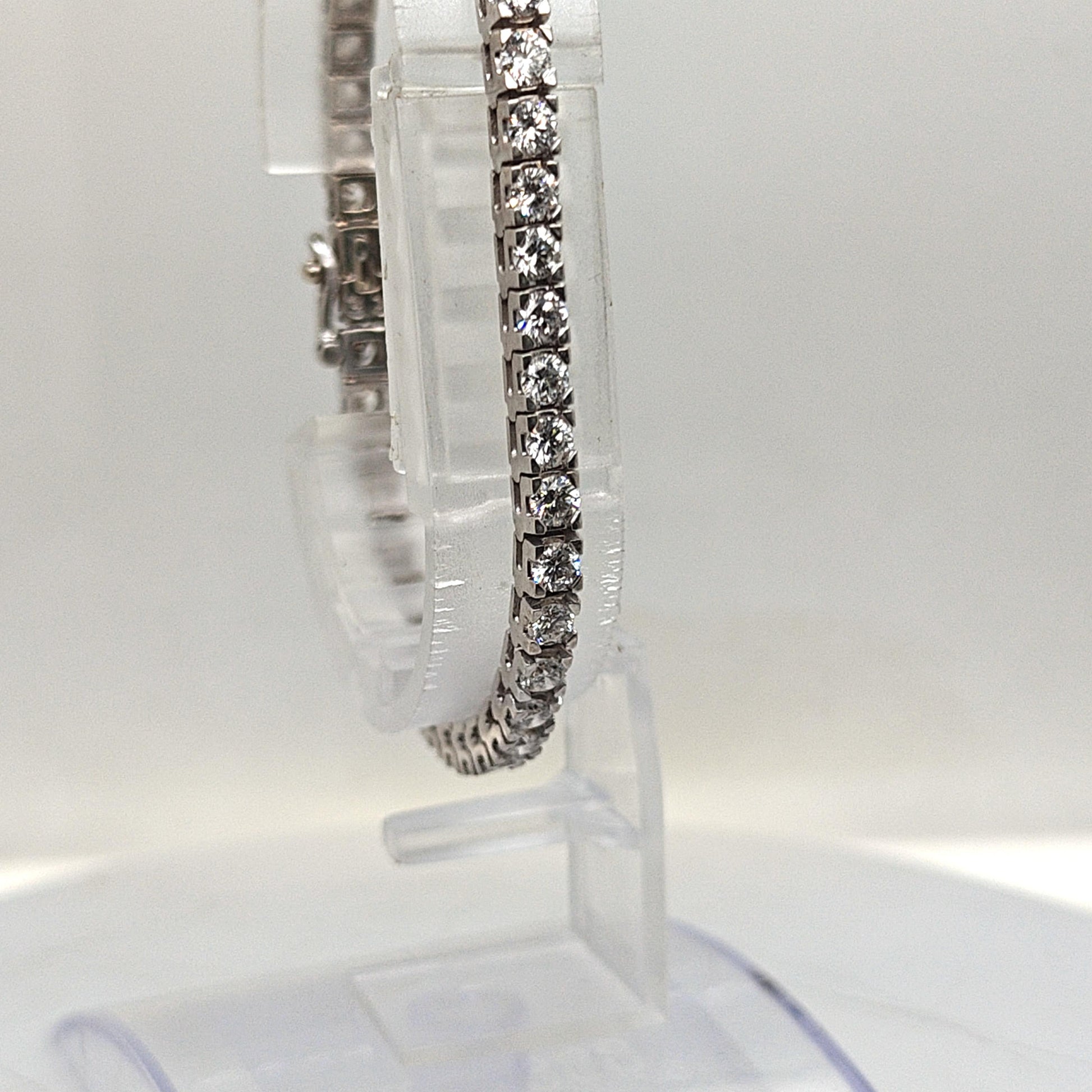 DIAMOND TENNIS BRACELET 6.44CTW WHITE GOLD