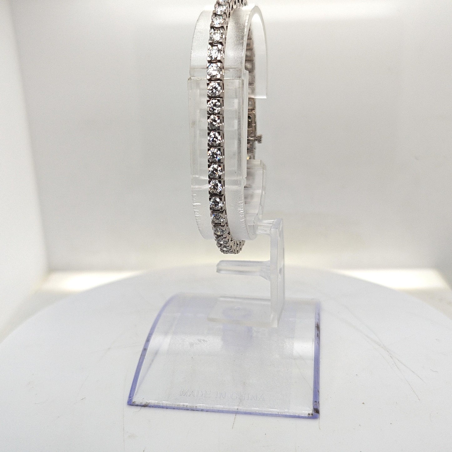 DIAMOND TENNIS BRACELET 6.44CTW WHITE GOLD