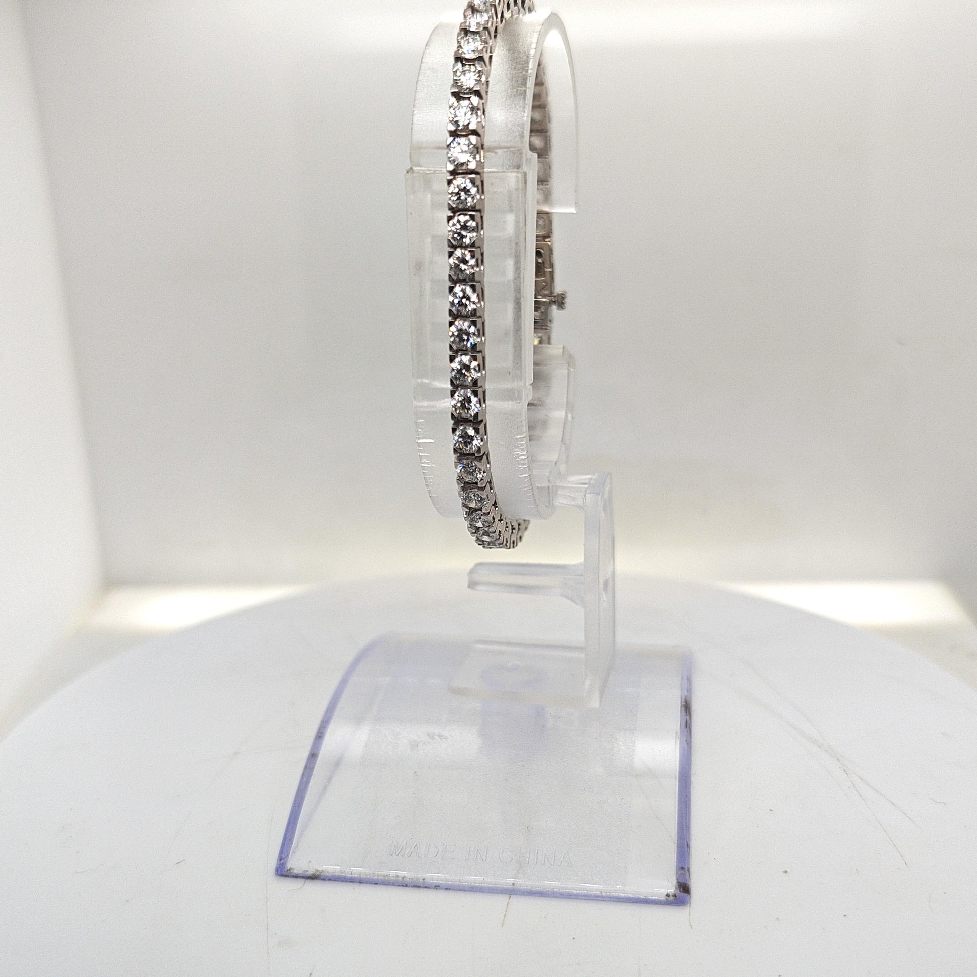 DIAMOND TENNIS BRACELET 6.44CTW WHITE GOLD