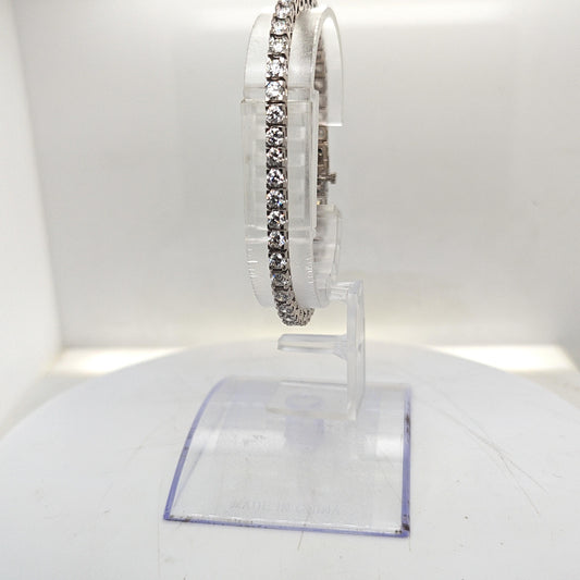 DIAMOND TENNIS BRACELET 6.44CTW WHITE GOLD