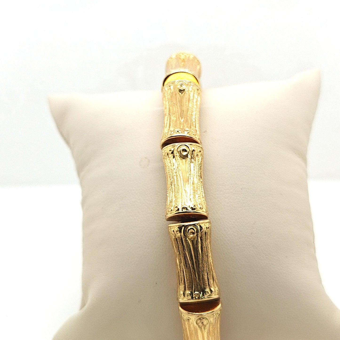 BAMBOO BARK STYLE BRACELET YELLOW GOLD