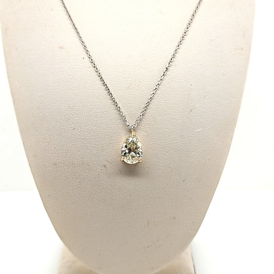 DIAMOND PENDANT NECKLACE 2.01CT PEAR SHAPED