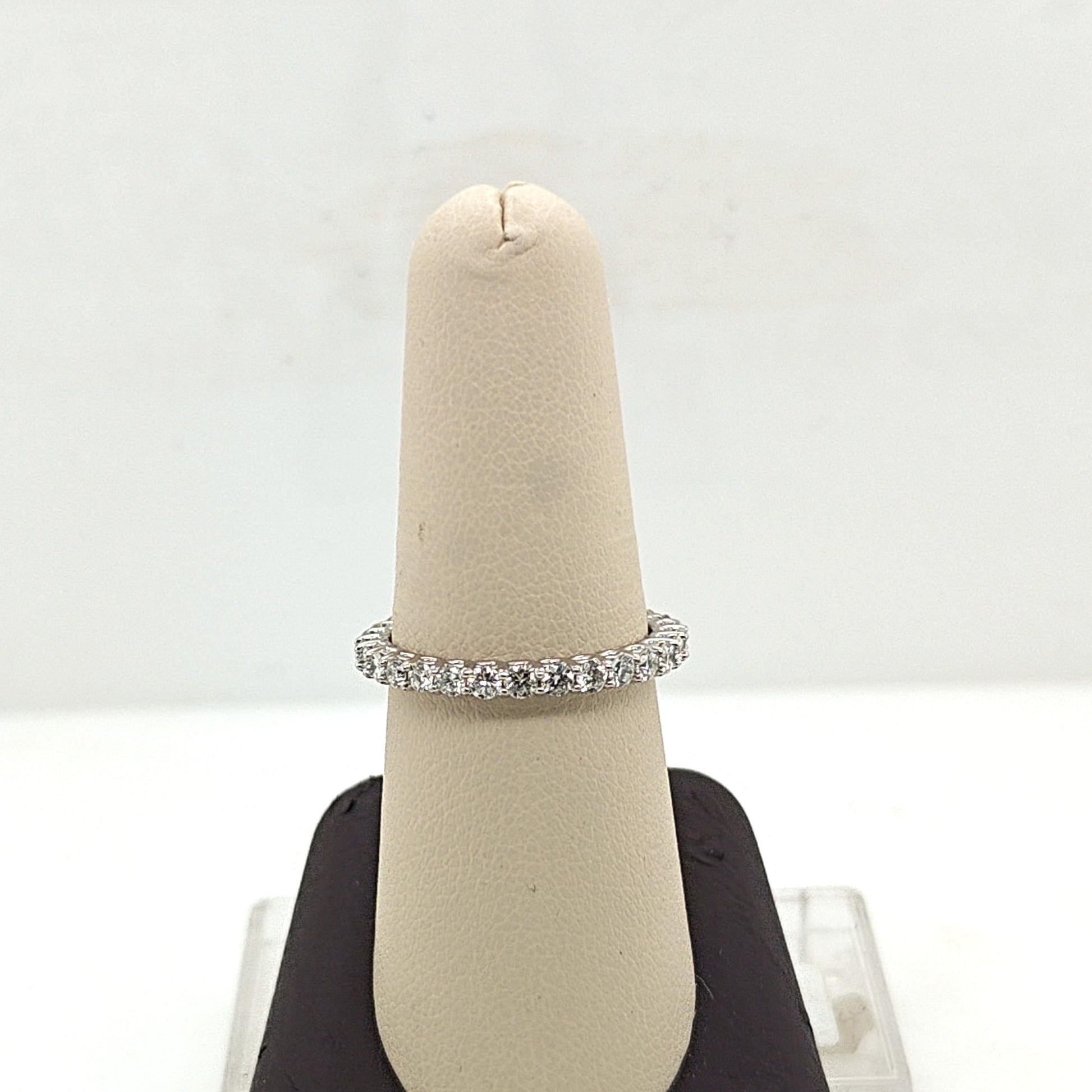 DIAMOND ETERNITY BAND RING 1.45CTW WHITE GOLD