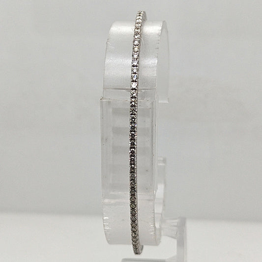 DIAMOND FLEXIBLE BANGLE 1.12CTW WHITE GOLD