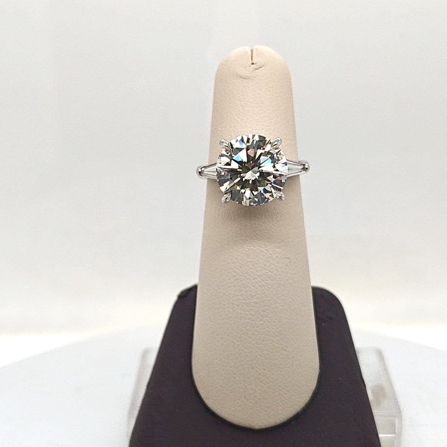 DIAMOND ENGAGEMENT RING 5.88CT GIA IN A HANDMADE PLATINUM SETTING