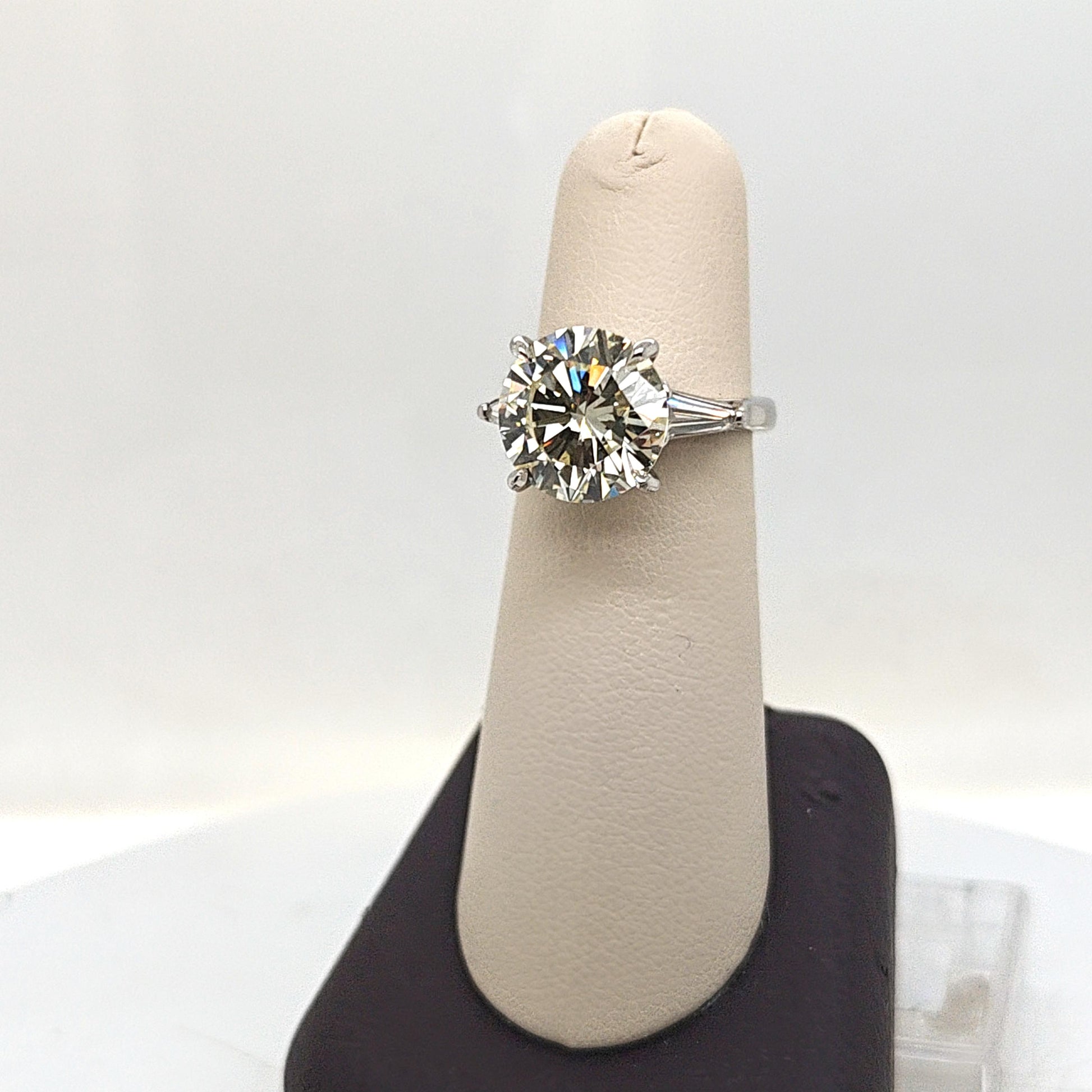 DIAMOND ENGAGEMENT RING 5.88CT GIA IN A HANDMADE PLATINUM SETTING