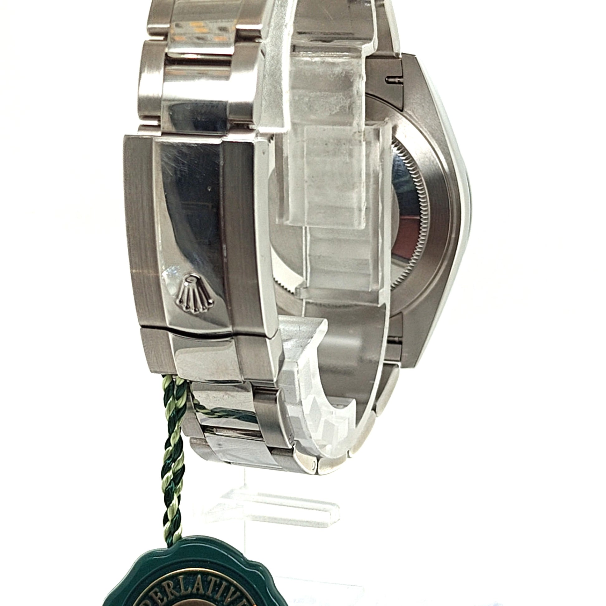 ROLEX DATEJUST WIMBLEDON WATCH 41MM OYSTER STEEL SMOOTH BEZEL