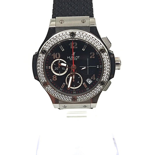 HUBLOT BIG BANG ORIGINAL STEEL DIAMONDS WATCH 41MM