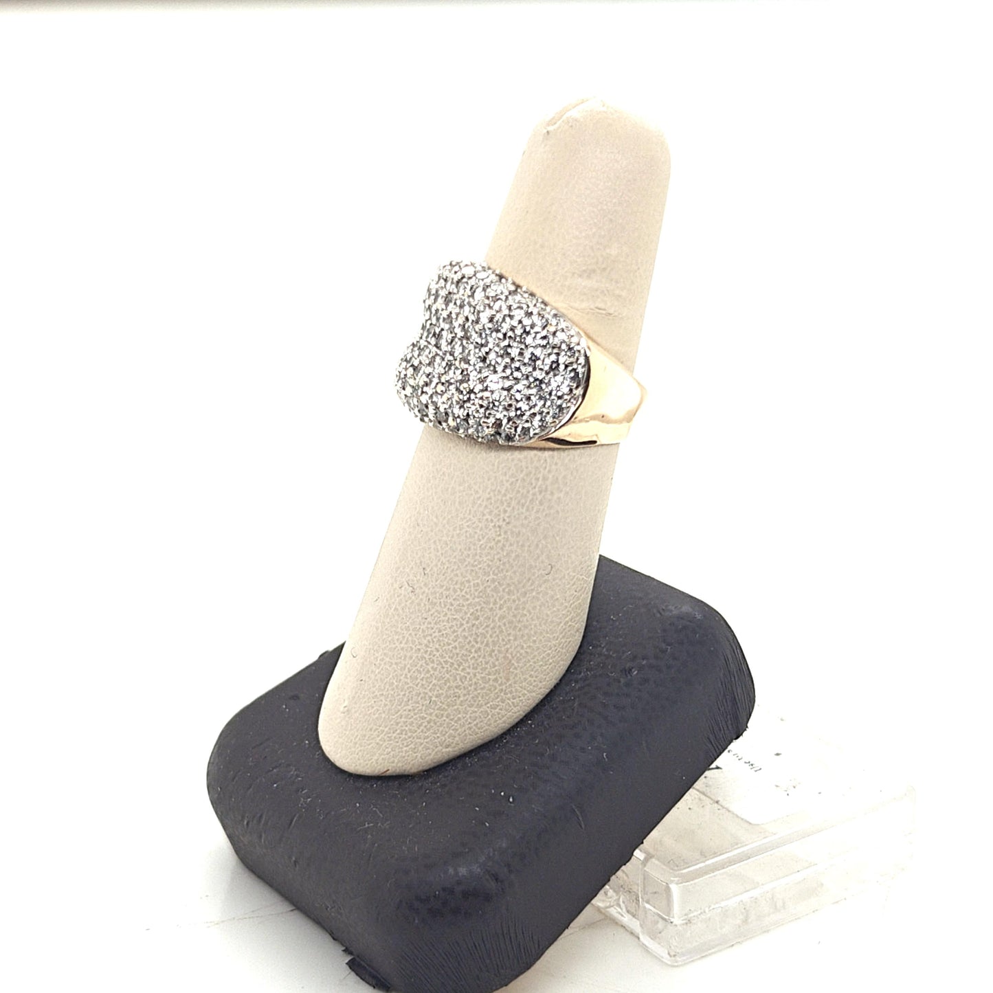 DIAMOND WIDE PAVE BAND RING 2.6CTW YELLOW GOLD