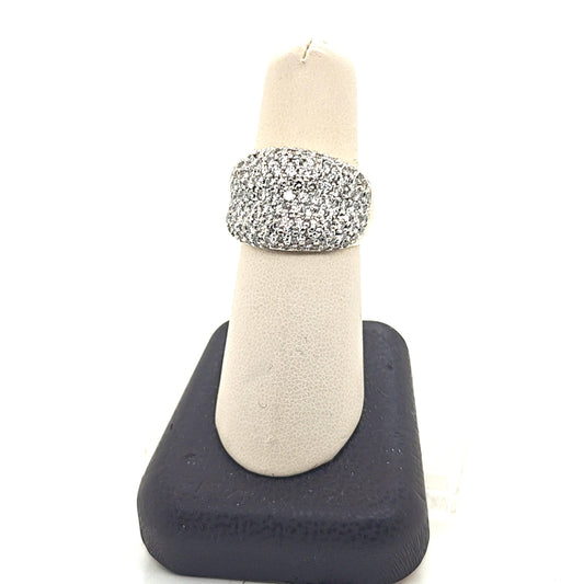 DIAMOND WIDE PAVE BAND RING 2.6CTW YELLOW GOLD
