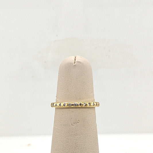DIAMOND ETERNITY BAND RING 0.58CTW YELLOW GOLD
