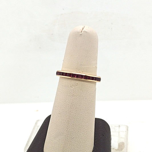 RUBY ETERNITY BAND RING 1.1CTW ROSE GOLD