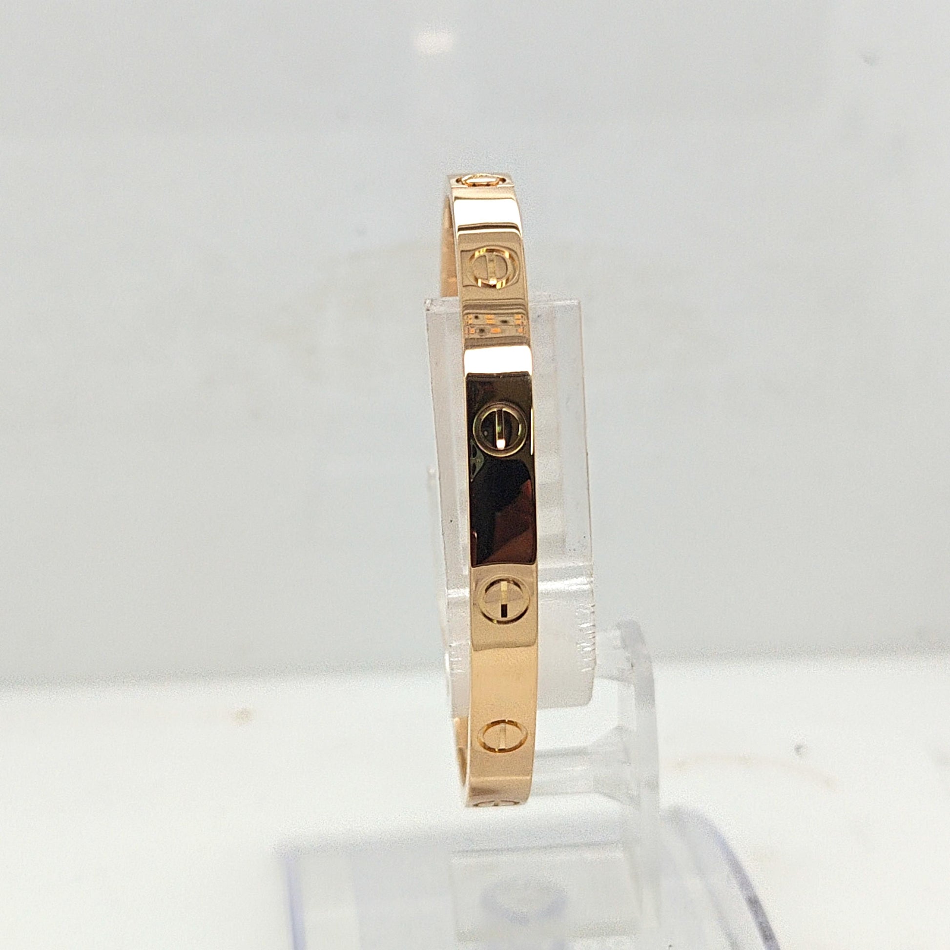 CARTIER LOVE BANGLE BRACELET SIZE 17 YELLOW GOLD