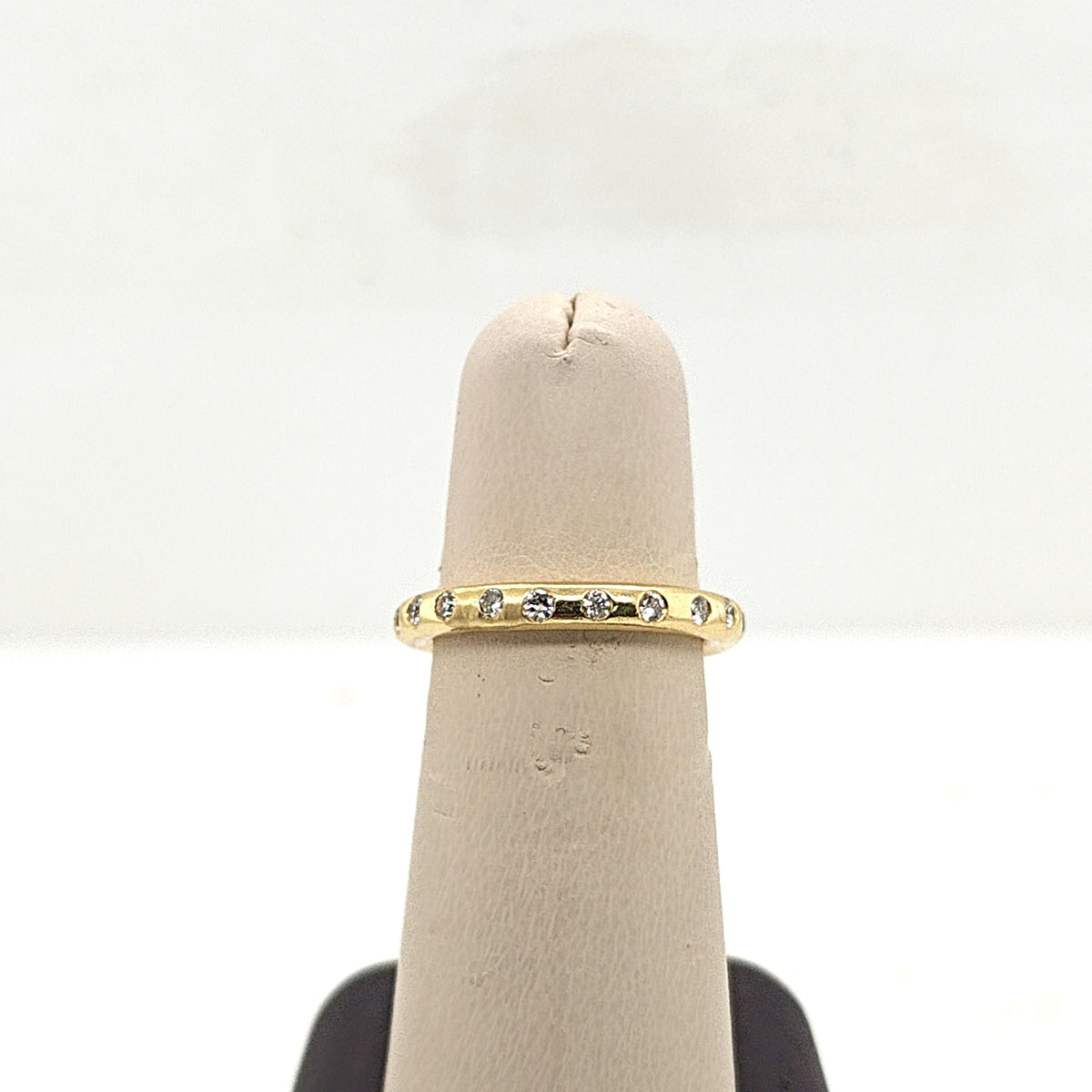 DIAMOND BAND RING SPACED DIAMONDS 0.85CTW YELLOW GOLD