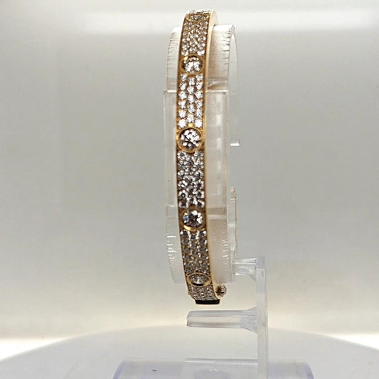 SIERA DIAMOND BANGLE BRACELET 3.78CTW YELLOW GOLD