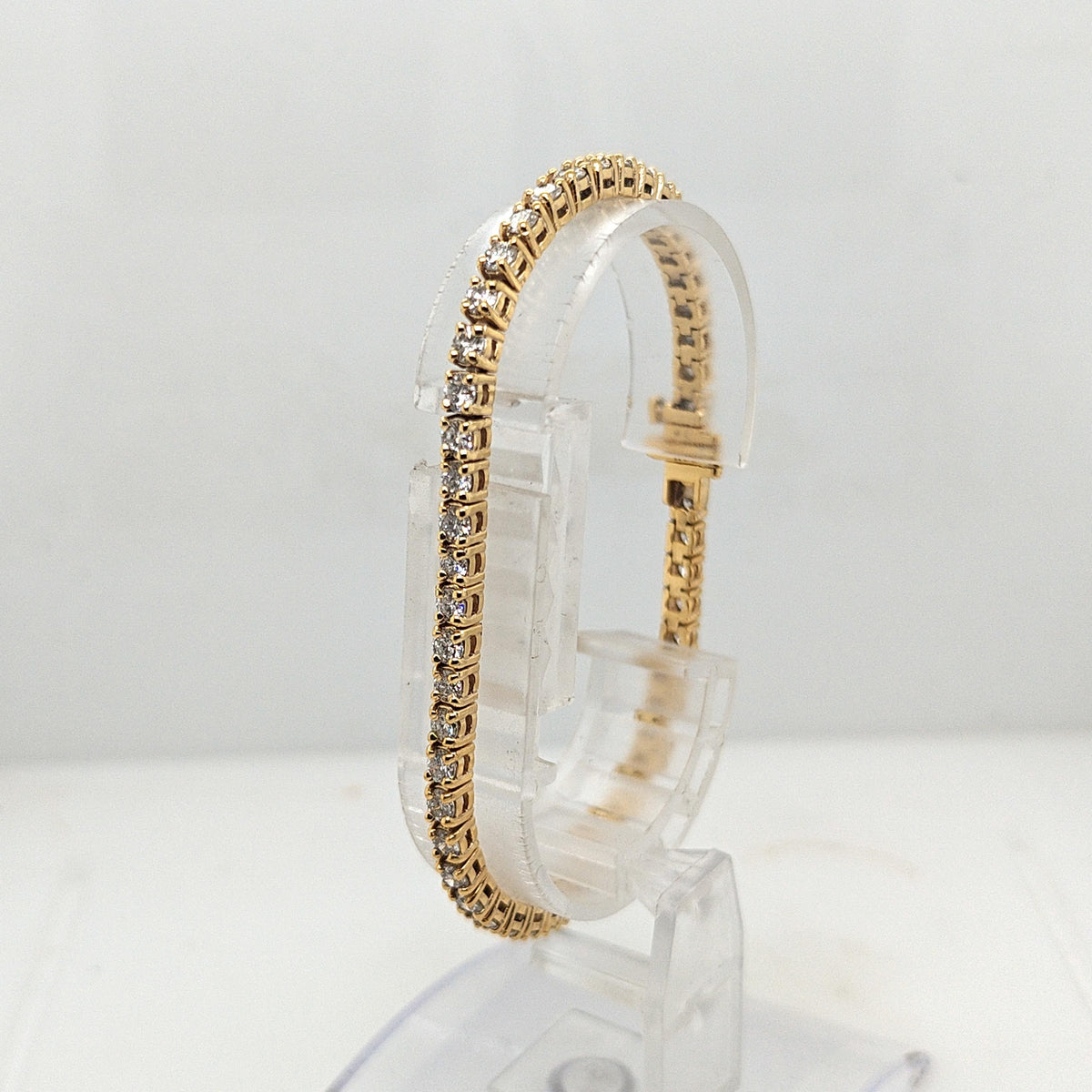 DIAMOND TENNIS BRACELET 5.07CT YELLOW GOLD