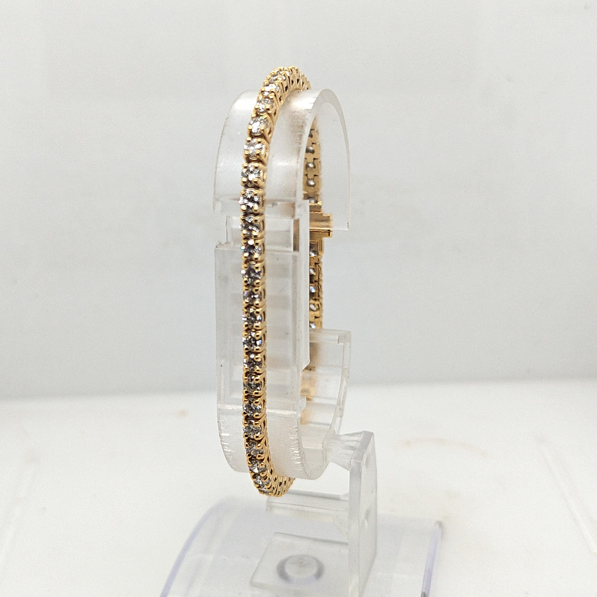 DIAMOND TENNIS BRACELET 5.07CT YELLOW GOLD