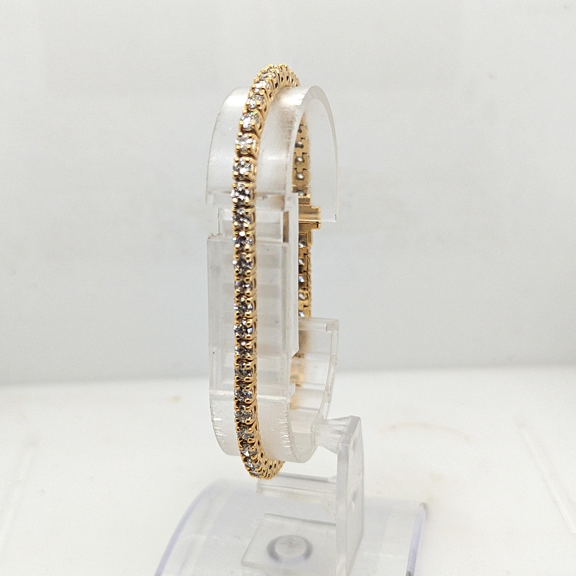 DIAMOND TENNIS BRACELET 5.07CT YELLOW GOLD