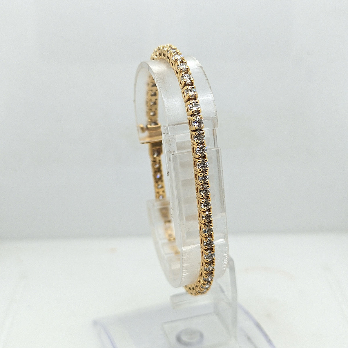 DIAMOND TENNIS BRACELET 5.07CT YELLOW GOLD
