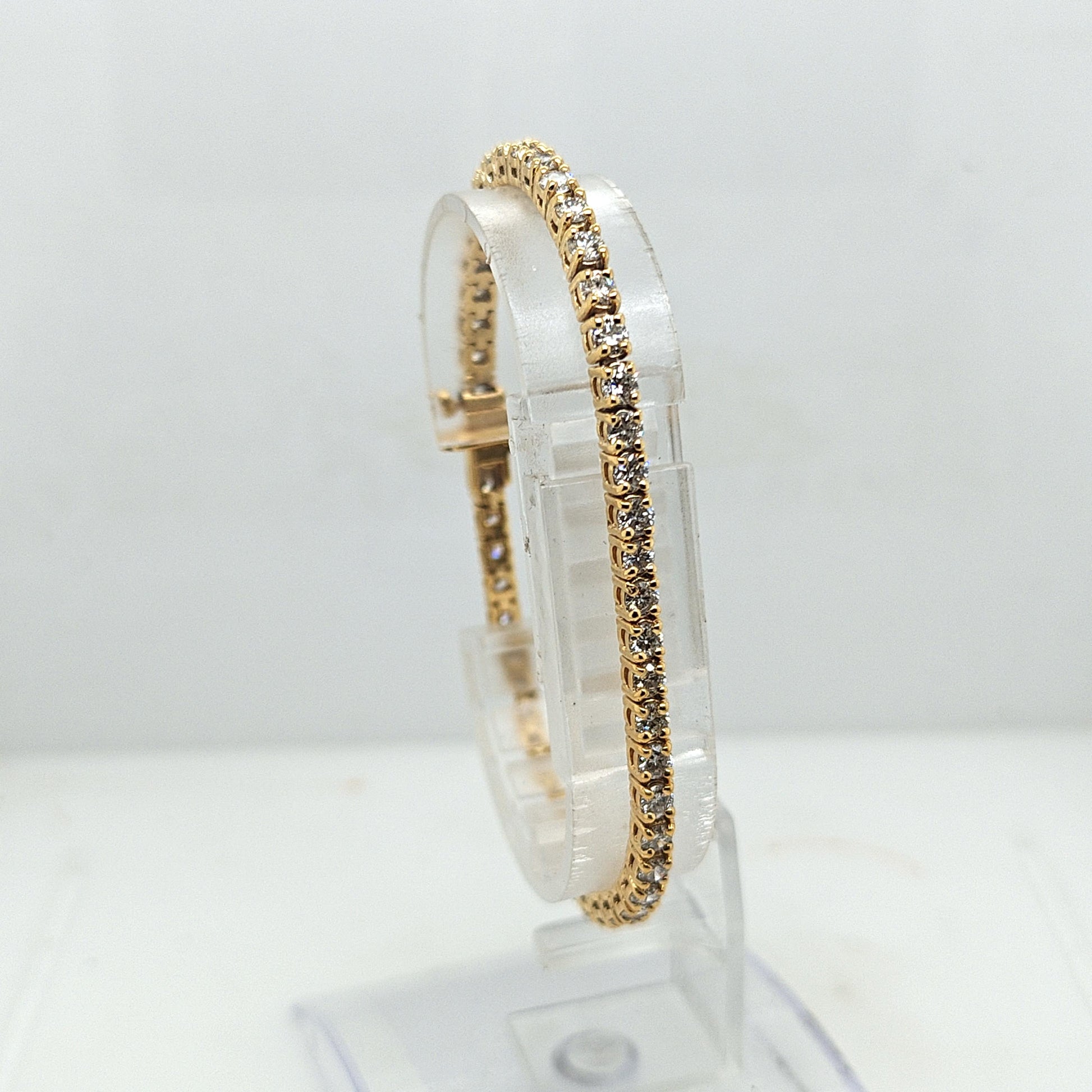 DIAMOND TENNIS BRACELET 5.07CT YELLOW GOLD