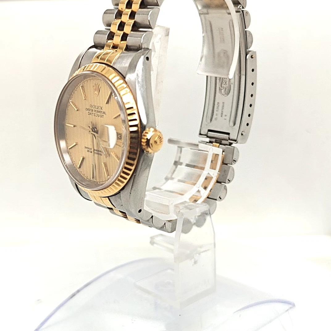 ROLEX DATEJUST TWO TONE ORIGINAL TAPESTRY DIAL 36MM