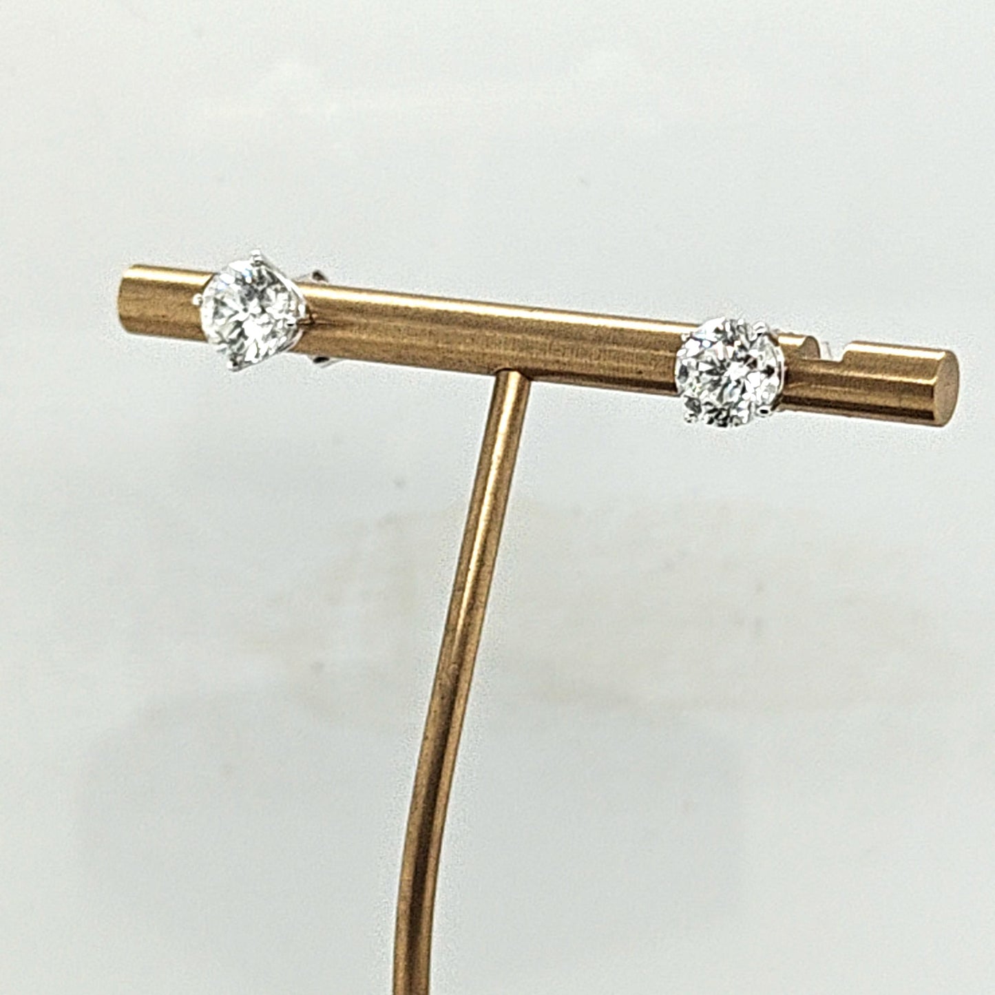 DIAMOND STUD EARRINGS 2.75CTW WHITE GOLD