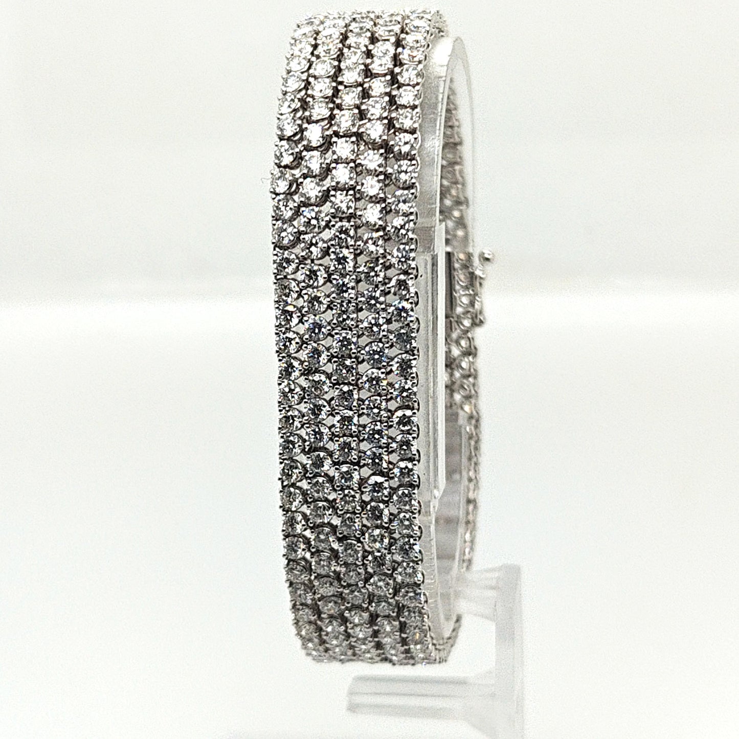 DIAMOND FIVE ROW BRACELET 16.07CTW WHITE GOLD