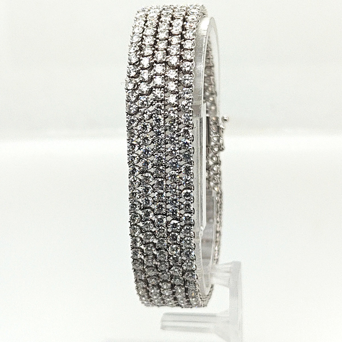 DIAMOND FIVE ROW BRACELET 16.07CTW WHITE GOLD