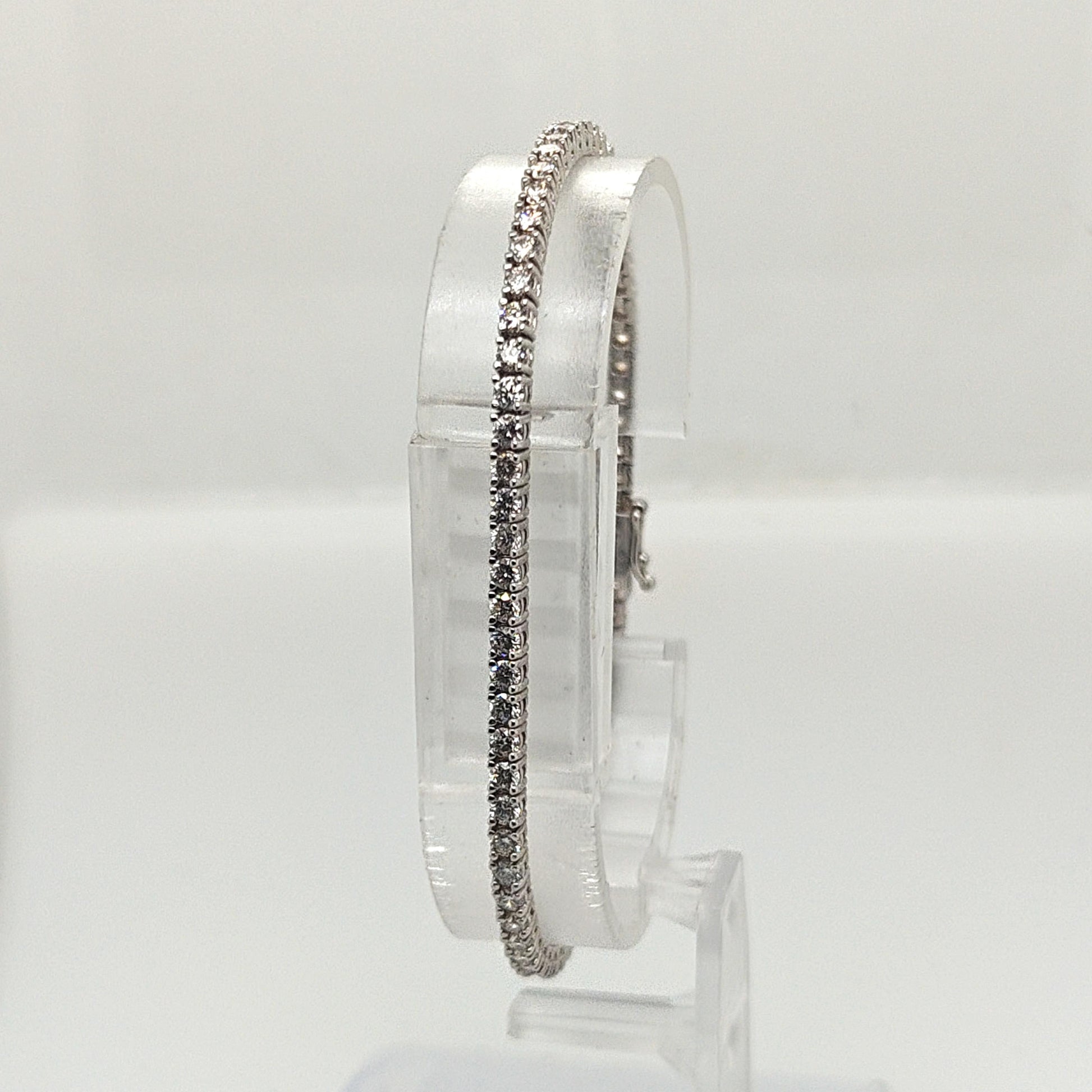 DIAMOND TENNIS BRACELET 3.01CTW WHITE GOLD