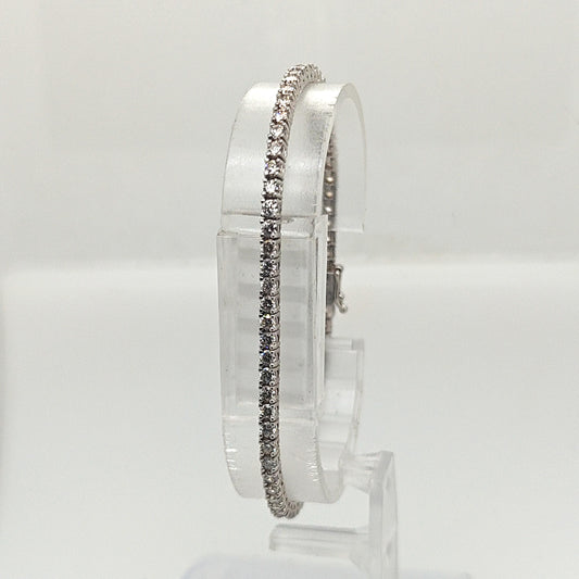 DIAMOND TENNIS BRACELET 3.01CTW WHITE GOLD