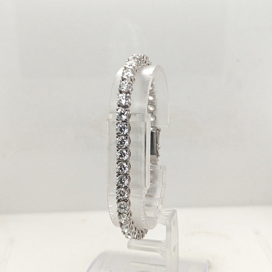 LAB DIAMOND TENNIS BRACELET 10CTW WHITE GOLD